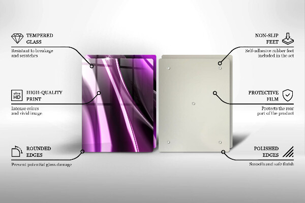 Protection plaque induction Abstraction violette