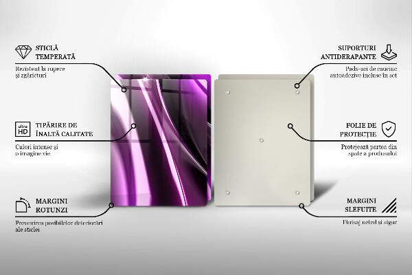 Protection plaque induction Abstraction violette