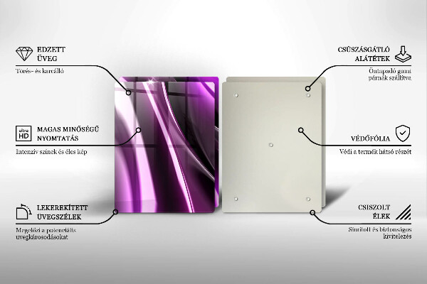 Protection plaque induction Abstraction violette