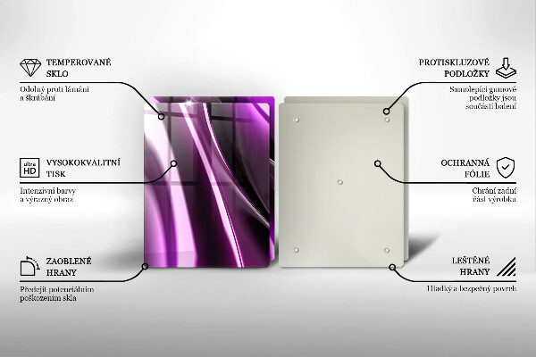 Protection plaque induction Abstraction violette