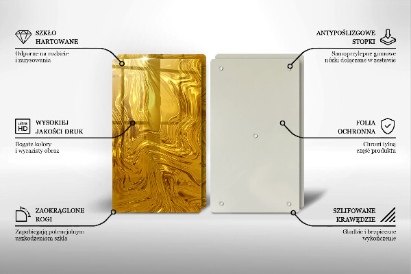 Protection plaque induction Texture dorée