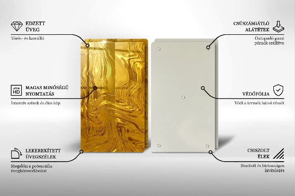 Protection plaque induction Texture dorée