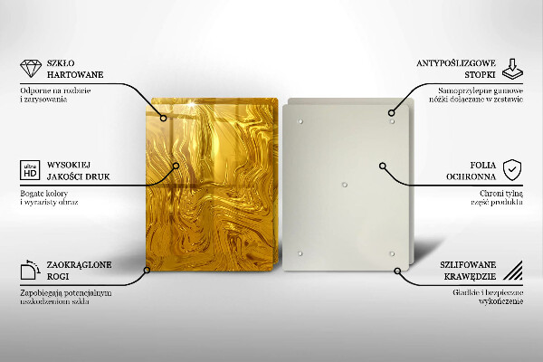 Protection plaque induction Texture dorée