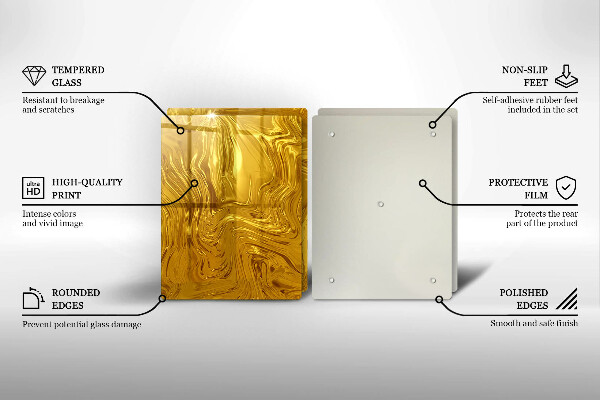 Protection plaque induction Texture dorée
