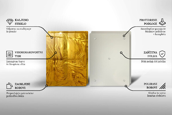 Protection plaque induction Texture dorée