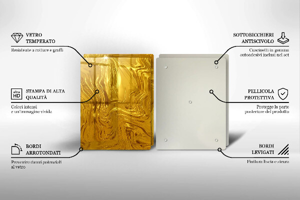 Protection plaque induction Texture dorée