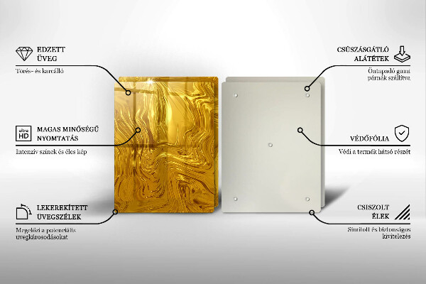 Protection plaque induction Texture dorée
