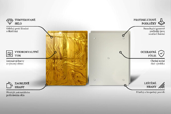 Protection plaque induction Texture dorée