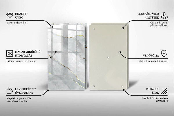 Protection plaque induction Texture de pierre
