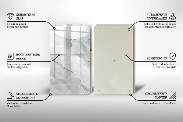 Protection plaque induction Texture de pierre