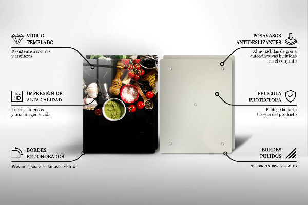 Protection plaque induction Ingrédients et épices italiens