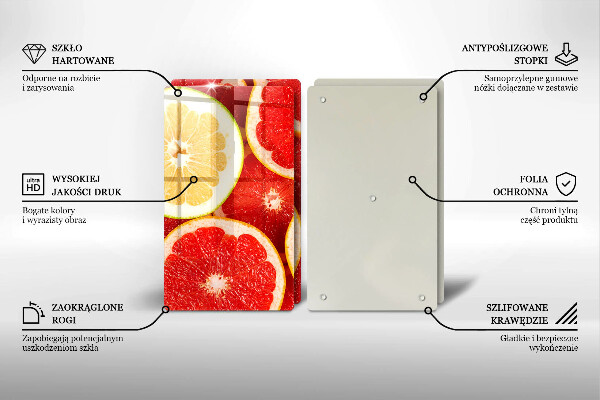 Protection plaque induction Tranches de pamplemousse