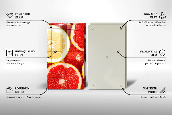 Protection plaque induction Tranches de pamplemousse