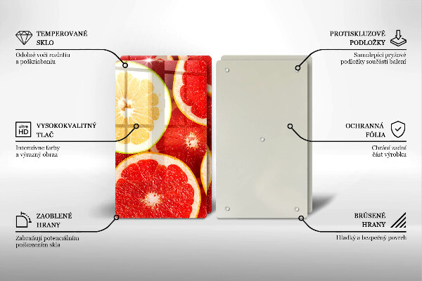 Protection plaque induction Tranches de pamplemousse