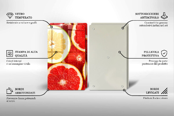 Protection plaque induction Tranches de pamplemousse