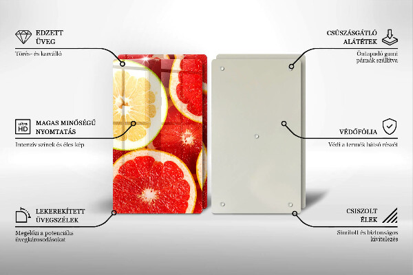 Protection plaque induction Tranches de pamplemousse