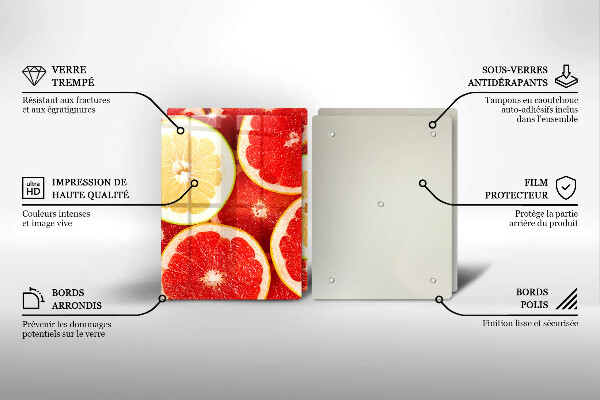 Protection plaque induction Tranches de pamplemousse
