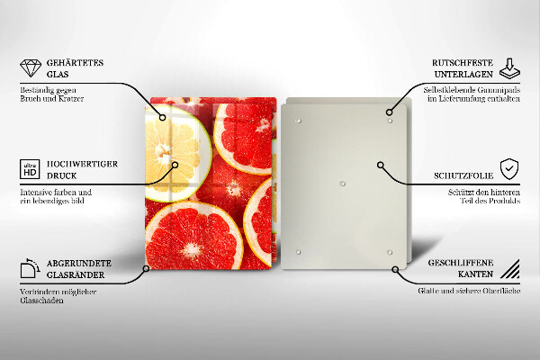 Protection plaque induction Tranches de pamplemousse