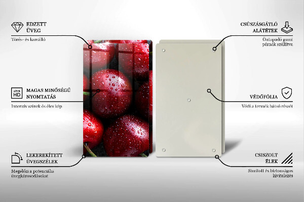Protection plaque induction Gros plan de cerises