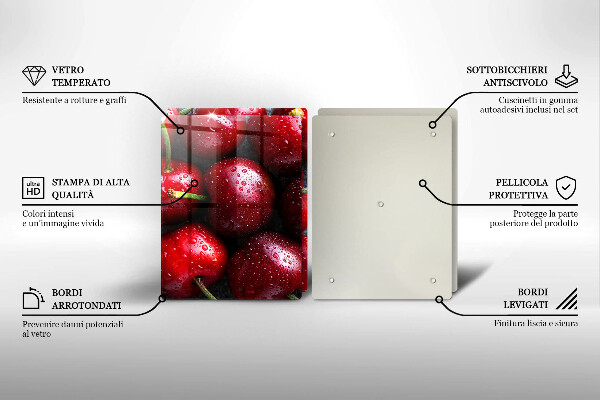 Protection plaque induction Gros plan de cerises