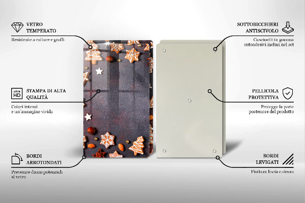 Protection plaque induction Noël en pain d'épice