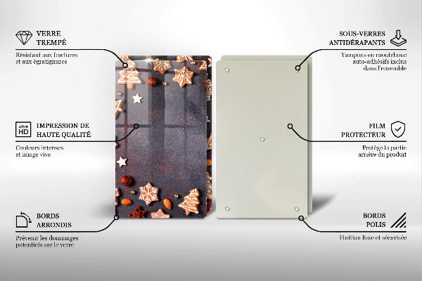 Protection plaque induction Noël en pain d'épice