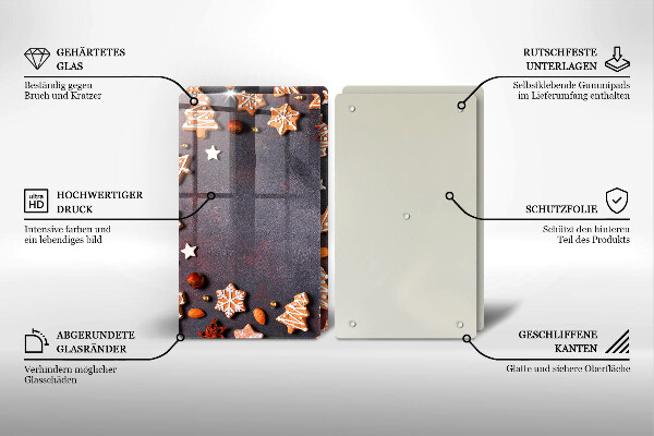 Protection plaque induction Noël en pain d'épice