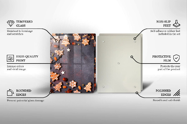 Protection plaque induction Noël en pain d'épice