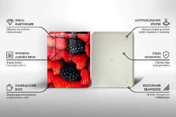 Protection plaque induction Framboises et mûres