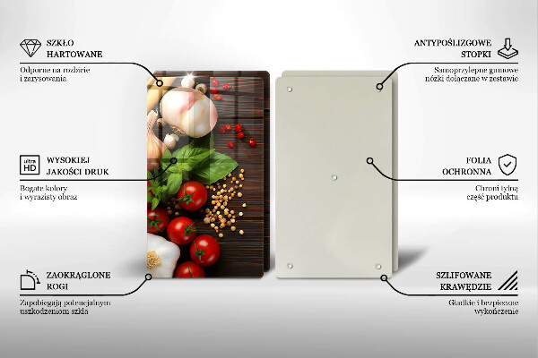 Protection plaque induction Des légumes sur la table