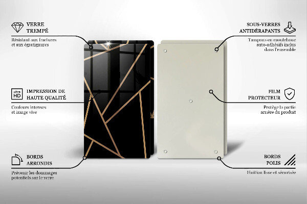 Protection plaque induction Abstraction noire