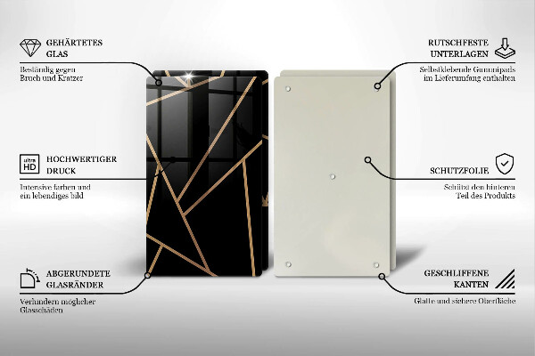 Protection plaque induction Abstraction noire