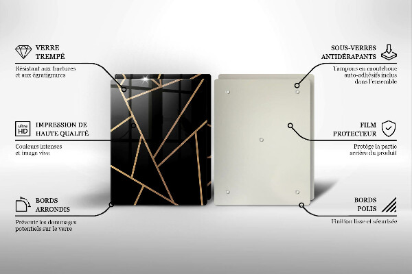 Protection plaque induction Abstraction noire