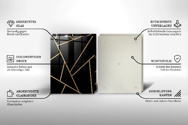 Protection plaque induction Abstraction noire