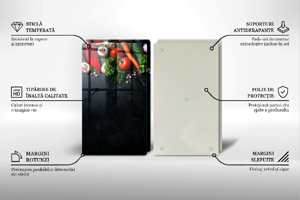 Cache plaque de cuisson Légumes colorés