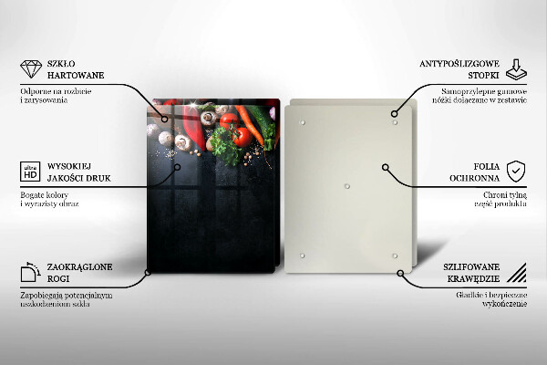 Cache plaque de cuisson Légumes colorés