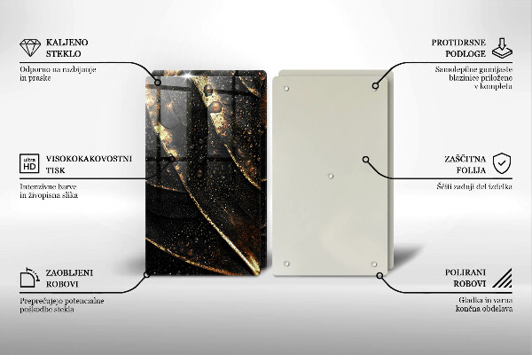 Cache plaque de cuisson Feuille d'or