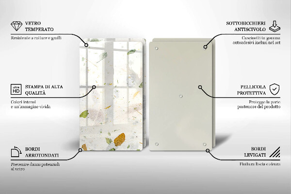 Cache plaque de cuisson Feuilles tombantes