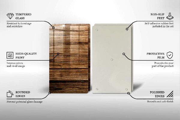 Cache plaque de cuisson Texture du bois