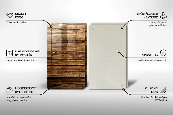 Cache plaque de cuisson Texture du bois