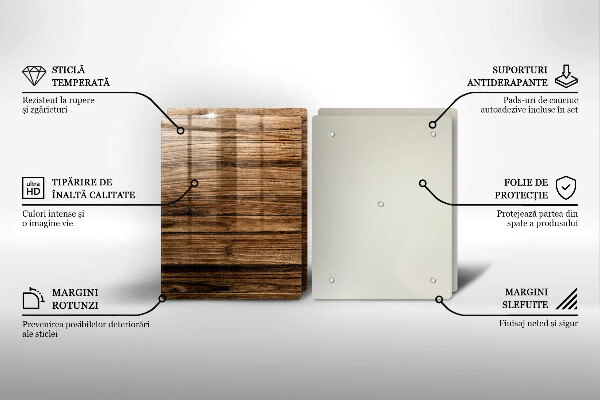 Cache plaque de cuisson Texture du bois