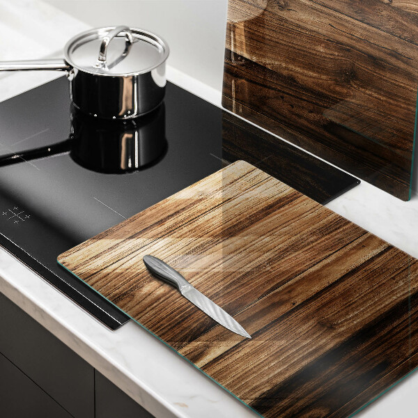 Cache plaque de cuisson Texture du bois
