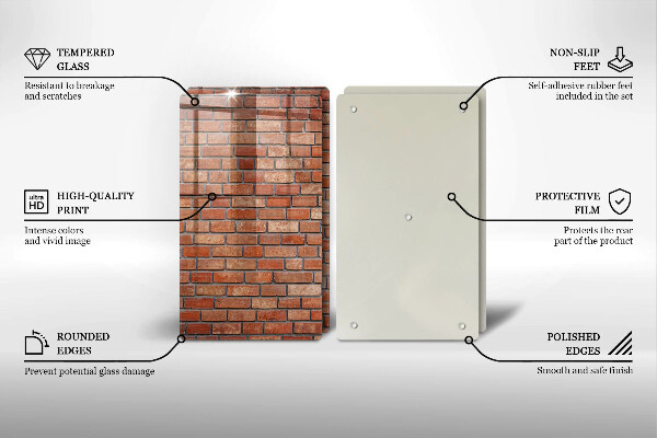 Cache plaque de cuisson Mur de briques