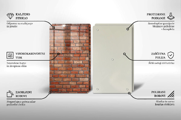 Cache plaque de cuisson Mur de briques