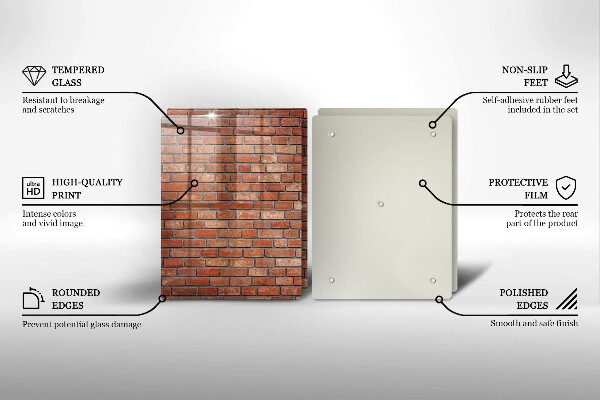 Cache plaque de cuisson Mur de briques