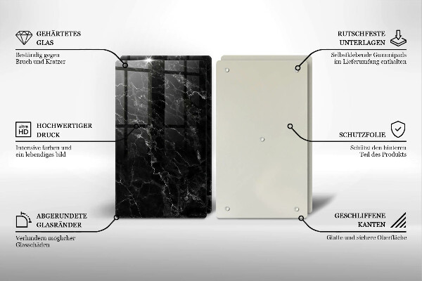 Cache plaque de cuisson Marbre élégant