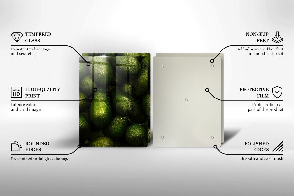 Cache plaque de cuisson Fruit d'avocat