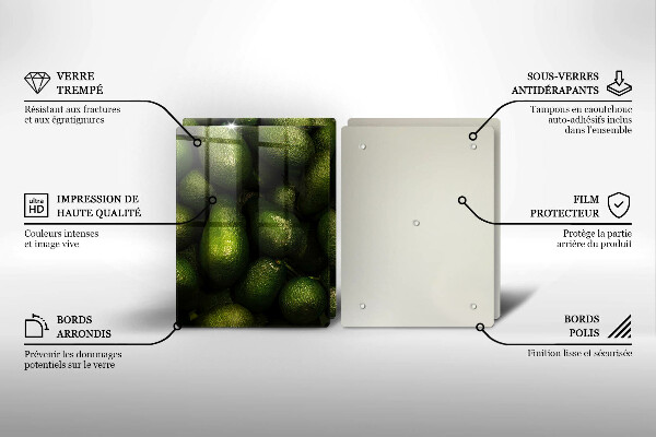 Cache plaque de cuisson Fruit d'avocat