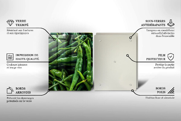 Cache plaque de cuisson Cosses de petits pois