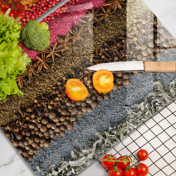 Cache plaque de cuisson Épices colorées